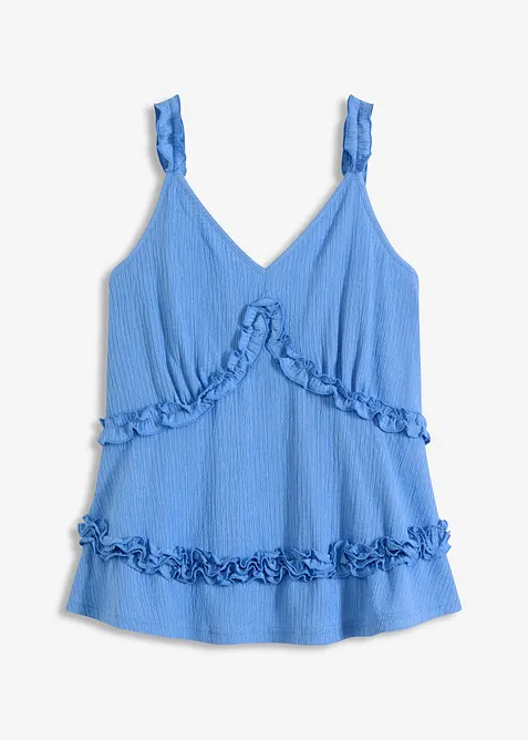 Stroppetopp med rysjer, bonprix