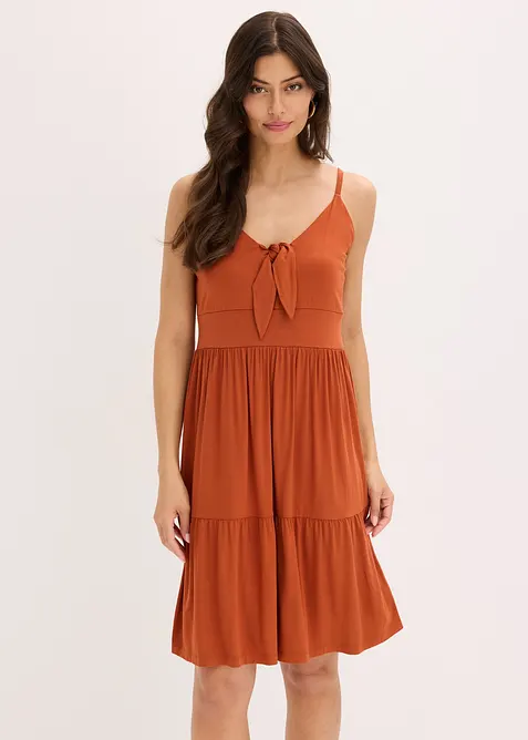 Stroppekjole med knutedetalj, bonprix