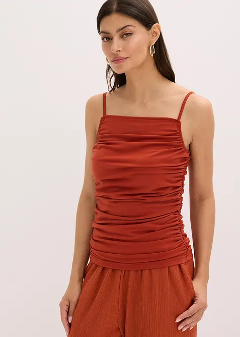 Singlet med rynkinger, bonprix