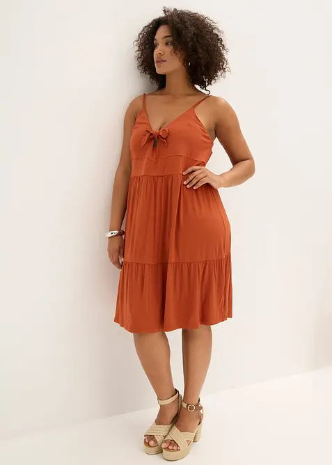 Stroppekjole med knutedetalj, bonprix