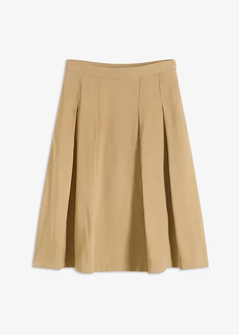 Foldeskjørt av myk viskosemiks, bonprix