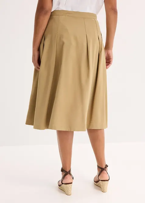 Foldeskjørt av myk viskosemiks, bonprix