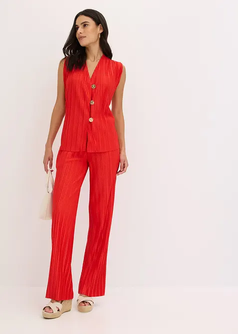 Jerseybukse  i plissert materiale, bonprix