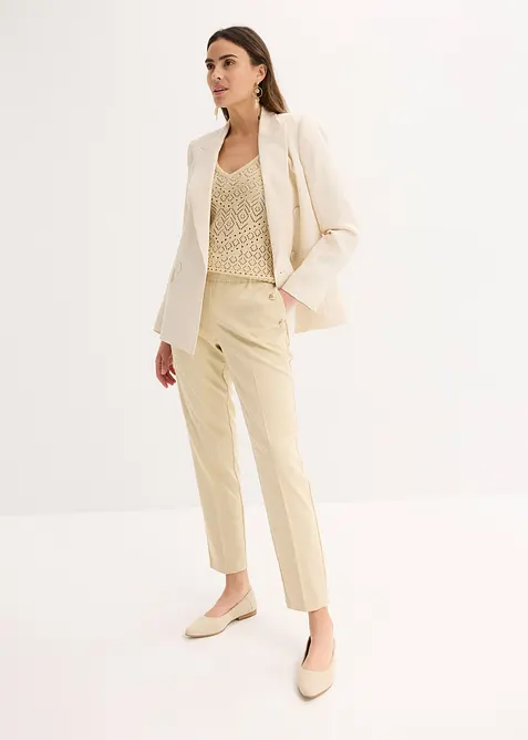 Topp med hullstrikk, bonprix