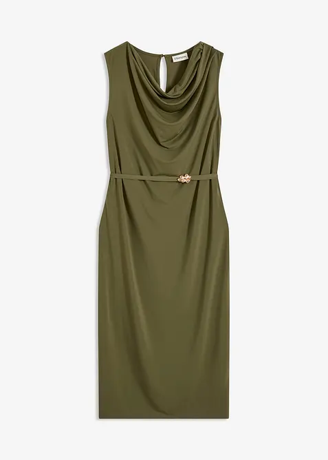 Trikotkjole med belte (2-delt sett), bonprix