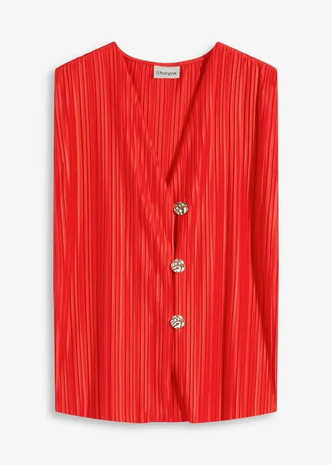 Topp i plissert materiale, bonprix