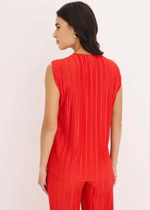 Topp i plissert materiale, bonprix