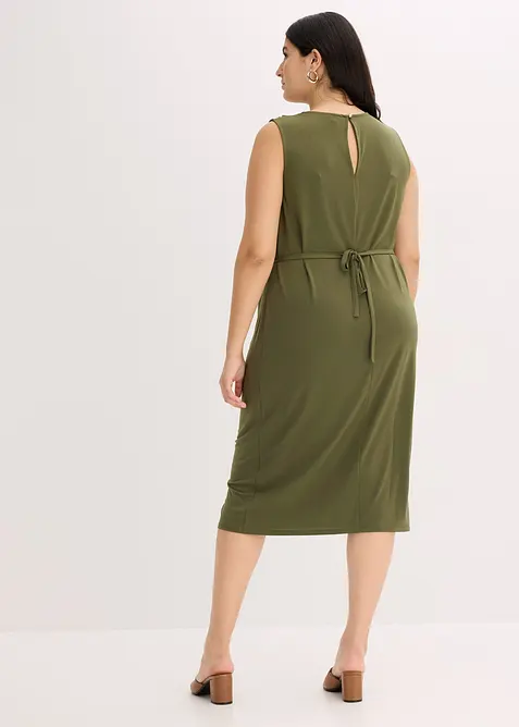 Trikotkjole med belte (2-delt sett), bonprix