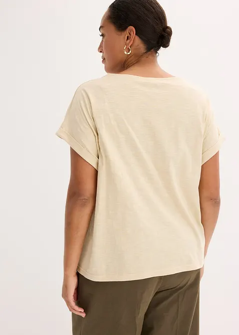 Topp i bomull med applikerte nagler, bonprix