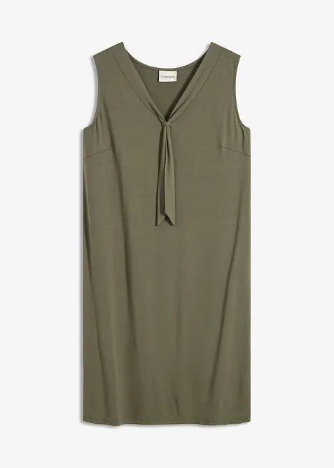 Trikotkjole med knytebånd, bonprix