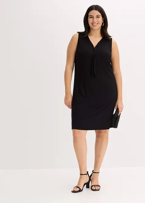 Trikotkjole med knyteb&aring;nd, bonprix