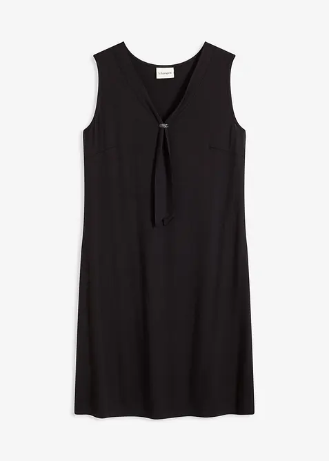 Trikotkjole med knyteb&aring;nd, bonprix