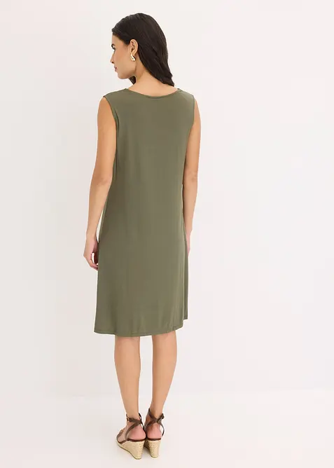 Trikotkjole med knytebånd, bonprix