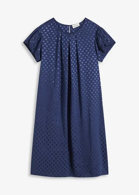 Jacquardvevd kjole med sydde folder, bonprix