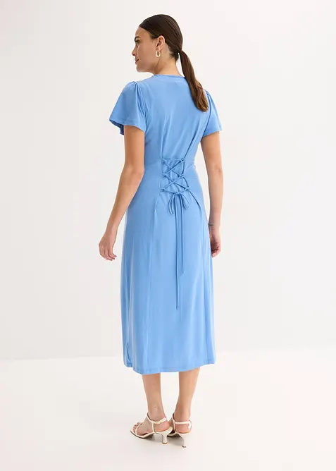 Trikotkjole med splitt, bonprix