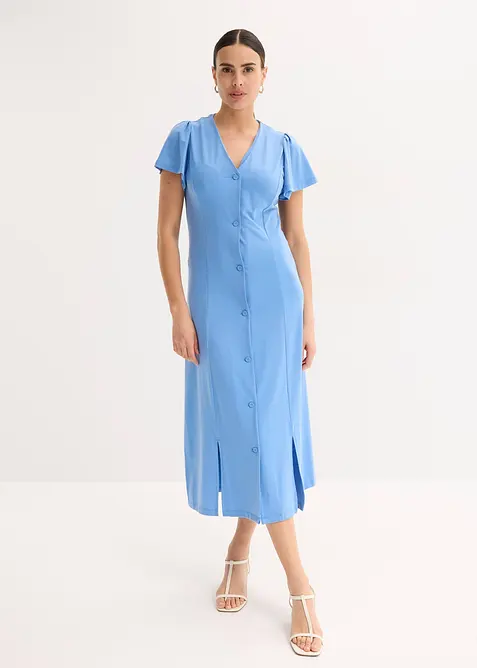 Trikotkjole med splitt, bonprix