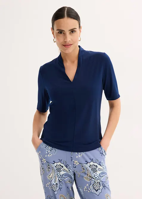 Topp med elegant krage, bonprix