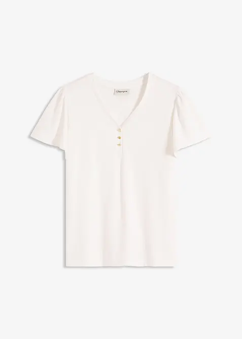Topp med viskose og knapper, bonprix