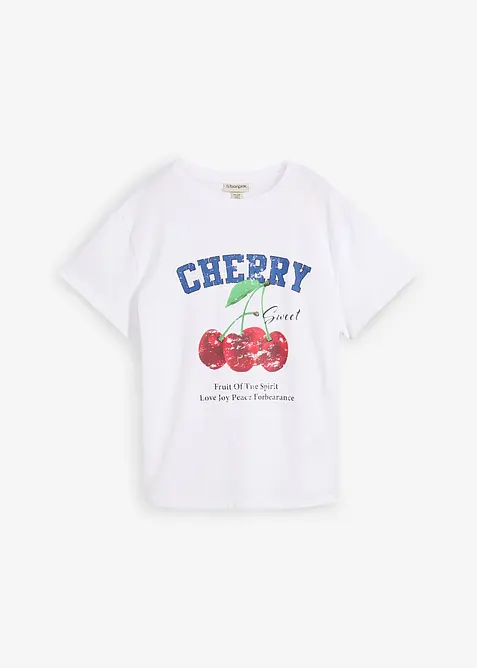 T-skjorte i 100% &oslash;kologisk bomull med trykk, bonprix