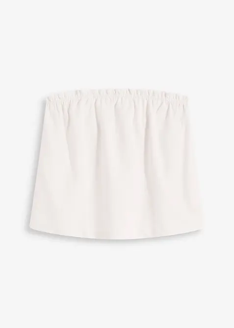 Blusetopp med linandel, bonprix