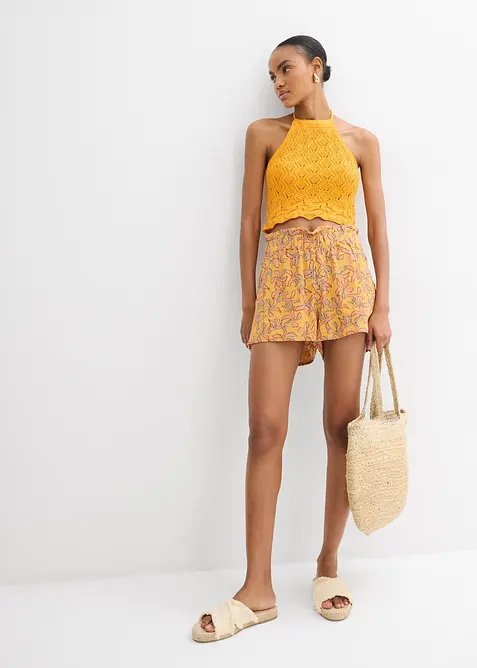 Halterneck-topp i strikket materiale, bonprix