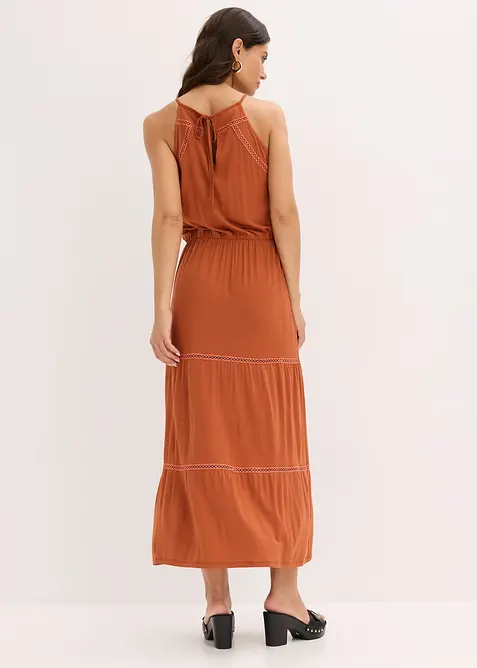 Maxikjole med heklede innfellinger, bonprix