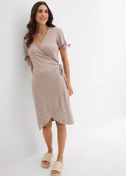 Omslagskjole i lett viskose-/elastanmiks, bonprix