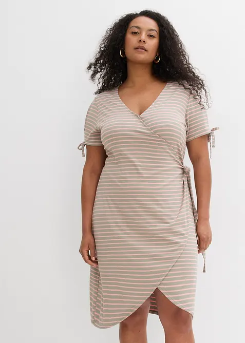 Omslagskjole i lett viskose-/elastanmiks, bonprix