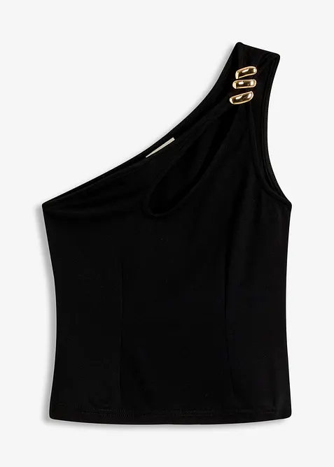 One-shoulder-topp med smykkedetalj, bonprix