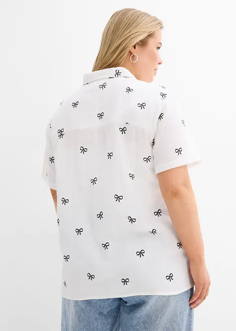 Kortermet bluse av musselin, bonprix