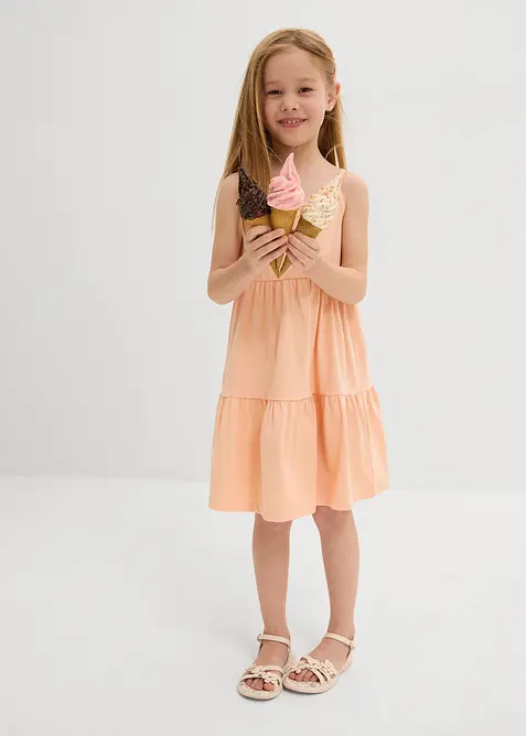 Jerseykjole i 100% økologisk bomull (2-pack), bonprix