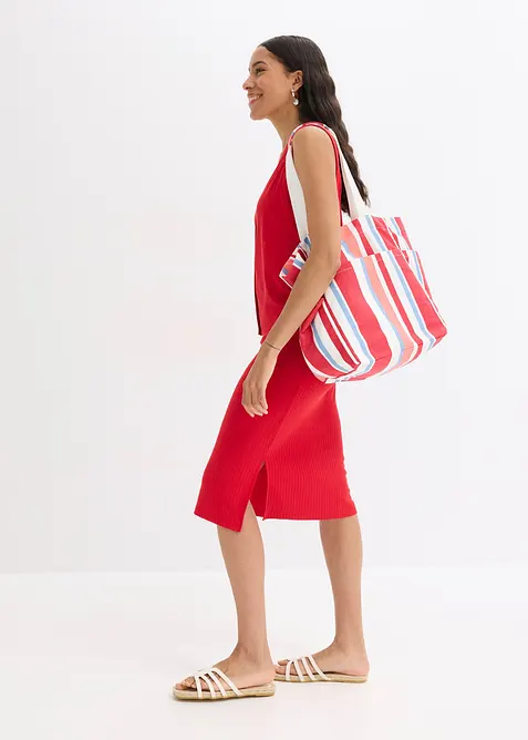 Ribbet vest i strikket stil, bonprix