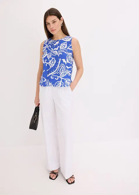 Blusetopp med trykk, bonprix