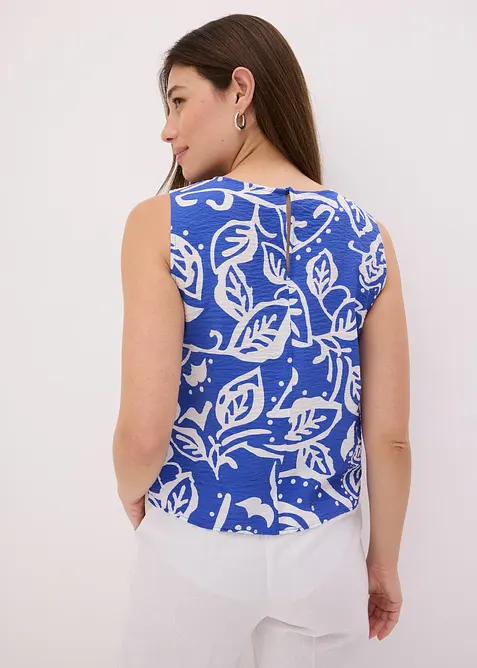 Blusetopp med trykk, bonprix