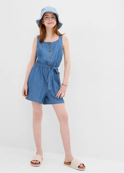 Jeans-jumpsuit i fint fallende bomull, bonprix