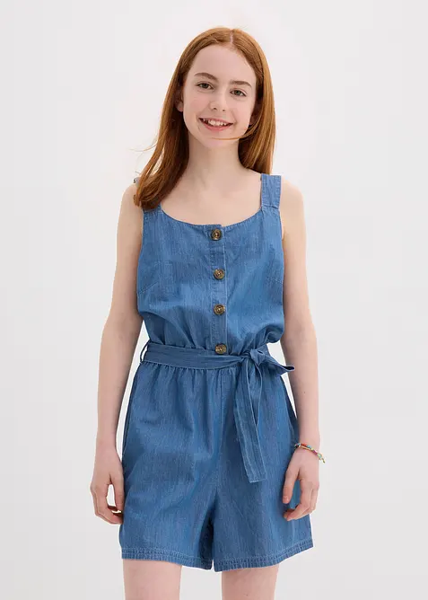 Jeans-jumpsuit i fint fallende bomull, bonprix