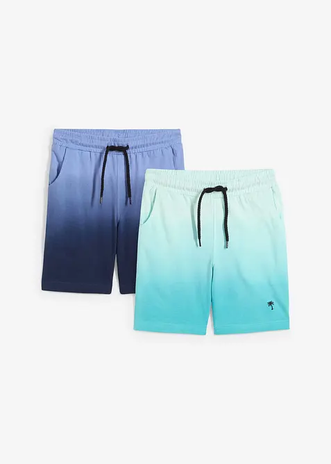 Trikot-bermudashorts i 100% bomull (2-pack), bonprix