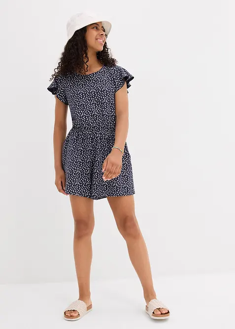 Jersey jumpsuit i økologisk bomull med elastan, bonprix