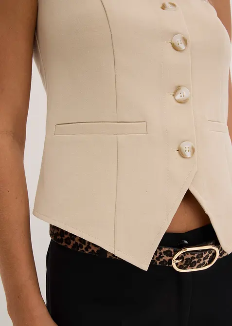 Vest med knappestolpe, bonprix