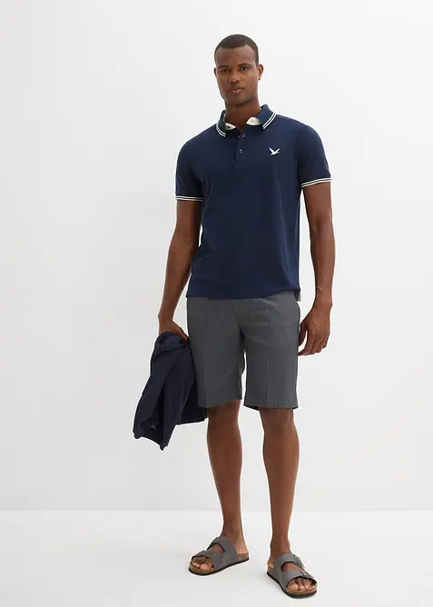 Pik&eacute;-poloskjorte i 100% bomull, bonprix