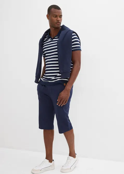 Lang jerseyshorts i 100% økologisk bomull (2-pack), bonprix