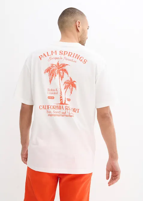 T-skjorte med trykk på ryggen, Loose Fit, bonprix