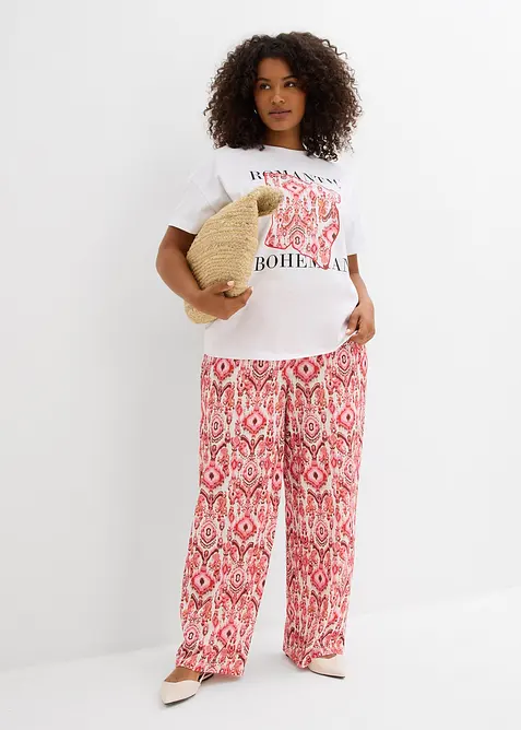 Pull on-bukse i strukturert krepp, bonprix