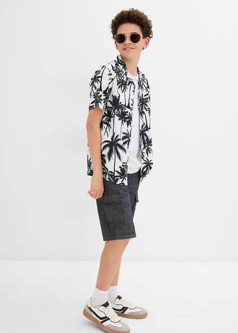 Kortermet skjorte av myk viskose, bonprix