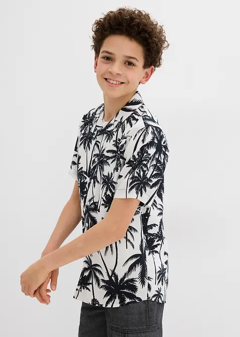 Kortermet skjorte av myk viskose, bonprix