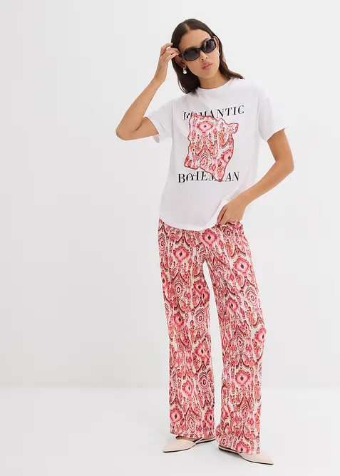 Pull on-bukse i strukturert krepp, bonprix