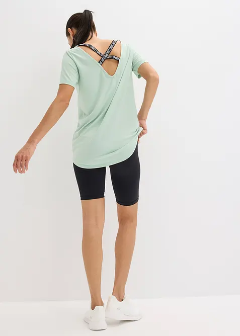 Lang treningstopp med utringning i ryggen, bonprix