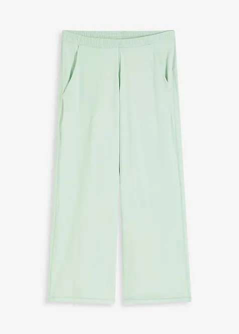 Behagelig treningsbukse i hurtigtørkende materiale med vide ben, bonprix