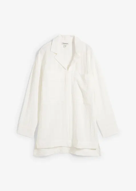 Skjortebluse i lett viskosemiks, bonprix