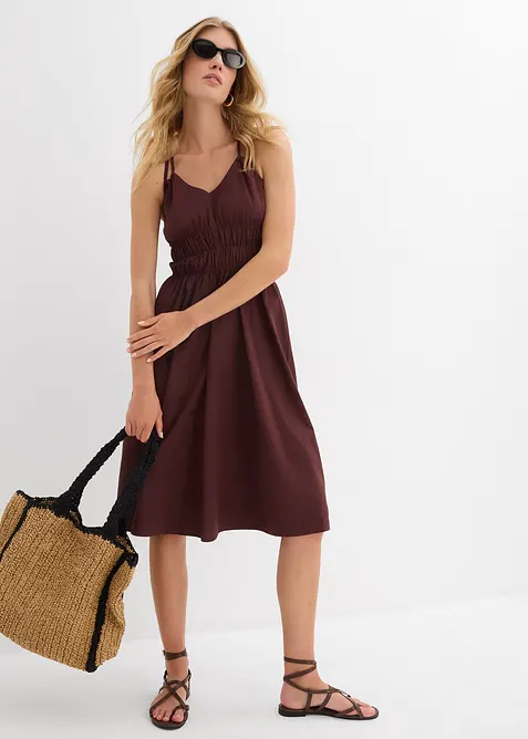 Stroppekjole i 100% &oslash;kologisk bomull, bonprix